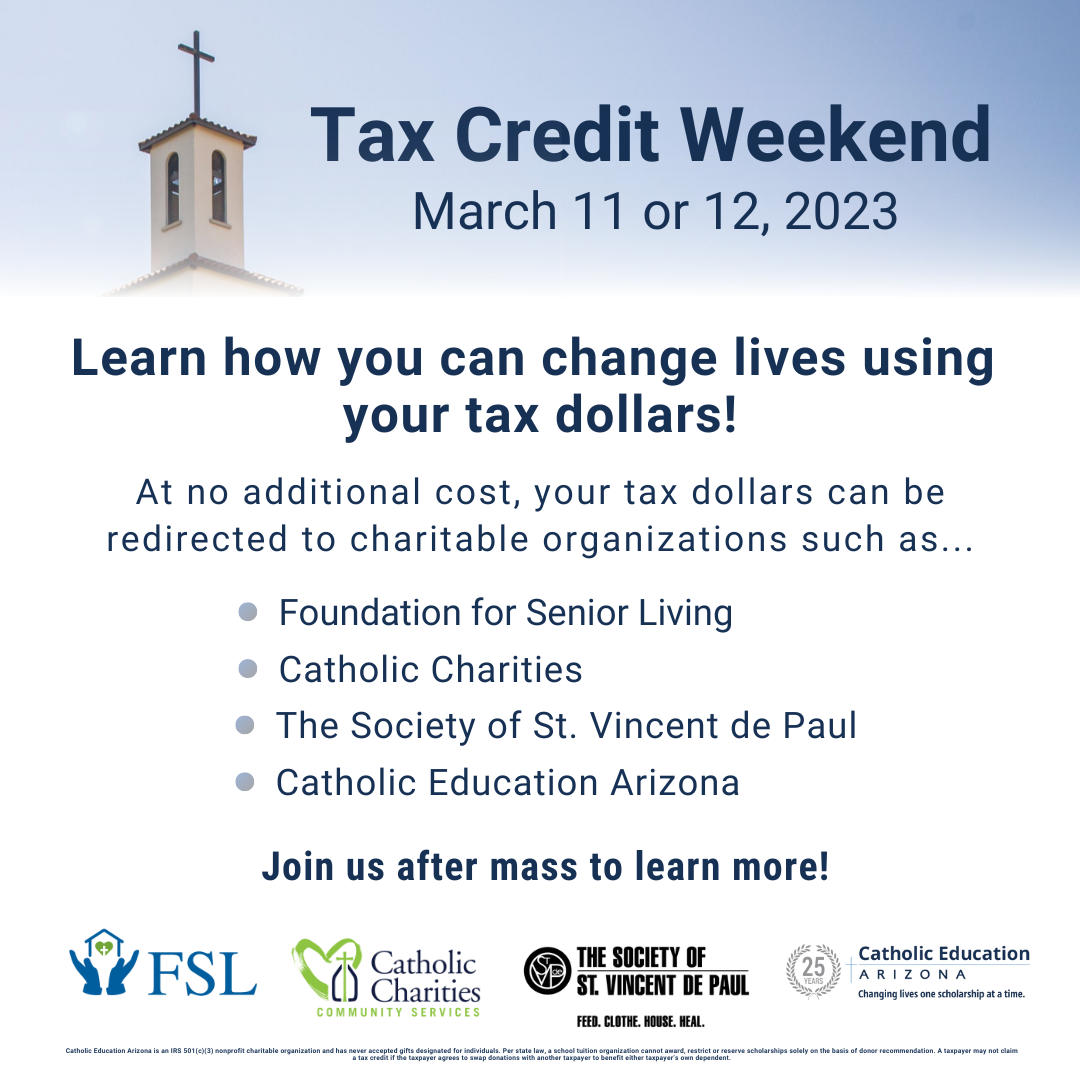 Catholic Tax Credit Organizations Launch First Annual Tax Credit 