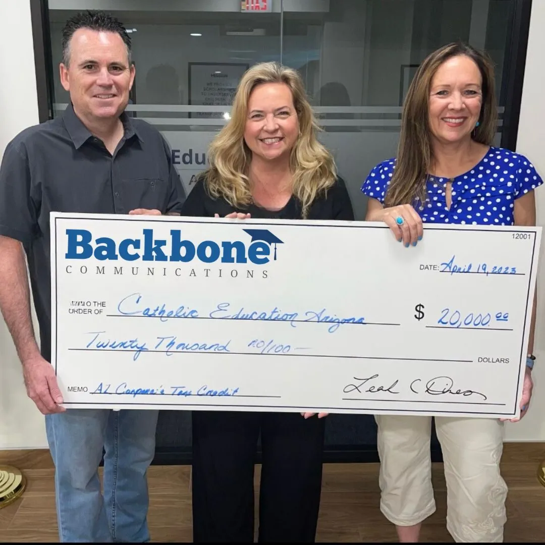 Corporate Partner: Backbone Communications &  SchoolsPLP Presents $20,000 Check to CEA!
