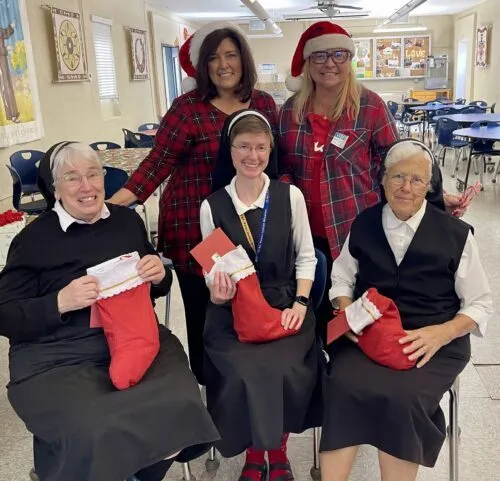 Nancy and deb with the nuns of St  peters scaled 1 2048x1969